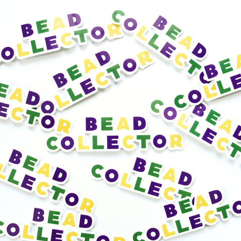 Mardi Gras Bead Collector Sticker