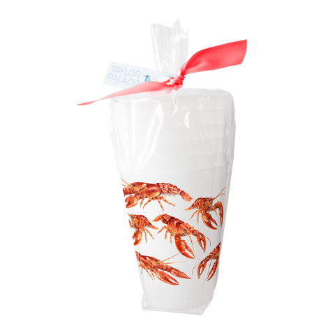 Crawfish Trio Frosted Cup- Set of 6