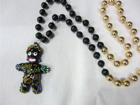 Goddess of Wealth Voodoo Medallion Beads