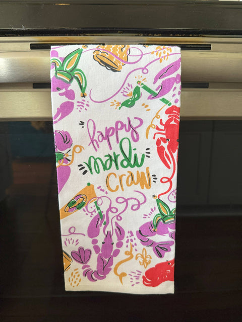 Kitchen Towel - Happy Mardi Craw
