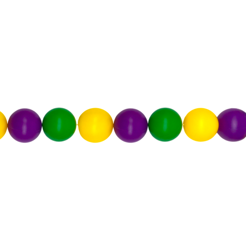 Mardi Gras Plastic Ball Garland - 9' Long