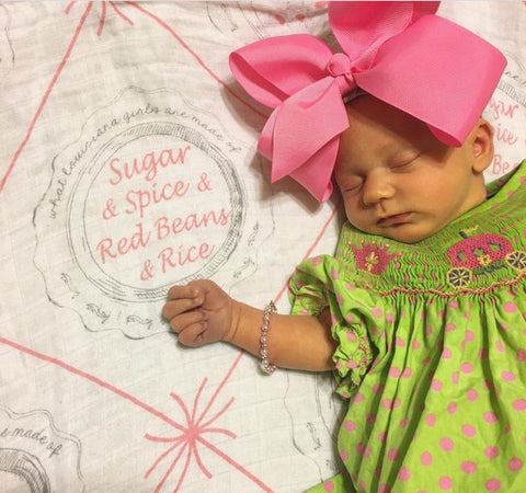 Louisiana Girl Swaddle Blanket