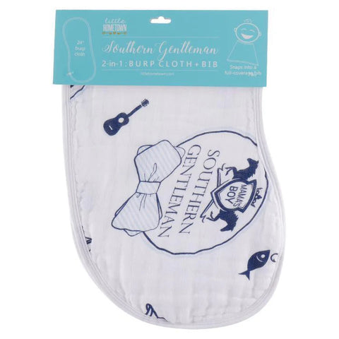 Southern Gentleman Burp Cloth and Bib