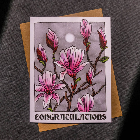 Congratulations Japanese Magnolia Card