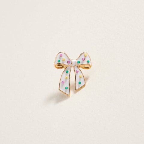 Pearl Mardi Gras Bow Earrings - 318 Art & Frame