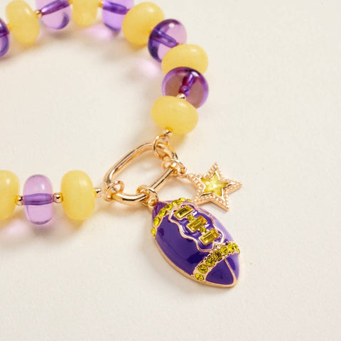 Purple and Gold Gameday Bracelet
