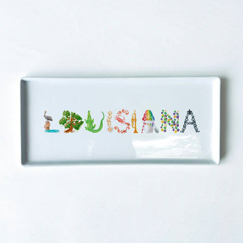 Louisiana Icons Typography Tray