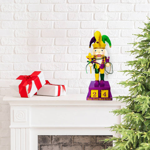 10" Days Until Mardi Gras Nutcracker, close up - 318 Art & Frame
