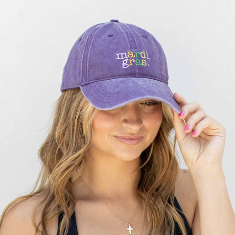 Mardi Gras Baseball Hat