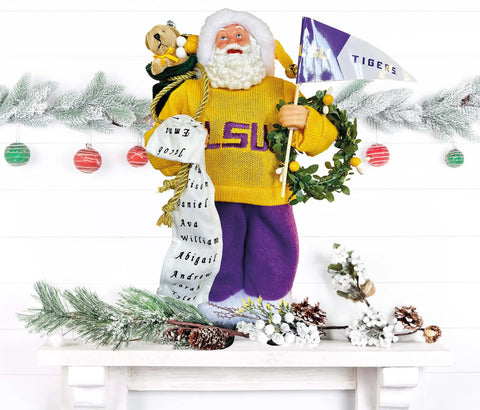 12" LSU Proud Santa, back view - 318 Art & Frame