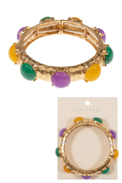 Mardi Gras Stone Bangle Bracelet - 318 Art & Frame