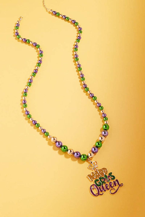 Mardi Gras Queen Long Necklace