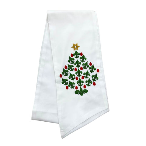 Fleur de Lis Christmas Tree Wreath Sash