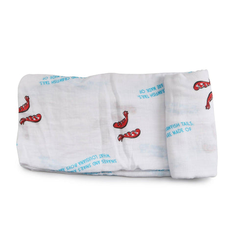Louisiana Boy Baby Organic Muslin Swaddle Blanket