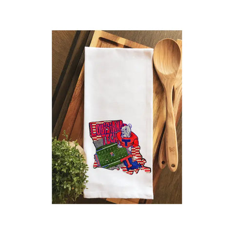 LA Tech Gameday Tea Towel