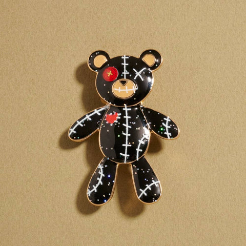 Voodoo Doll Teddy Bear Enamel Brooch Pin Jewelry