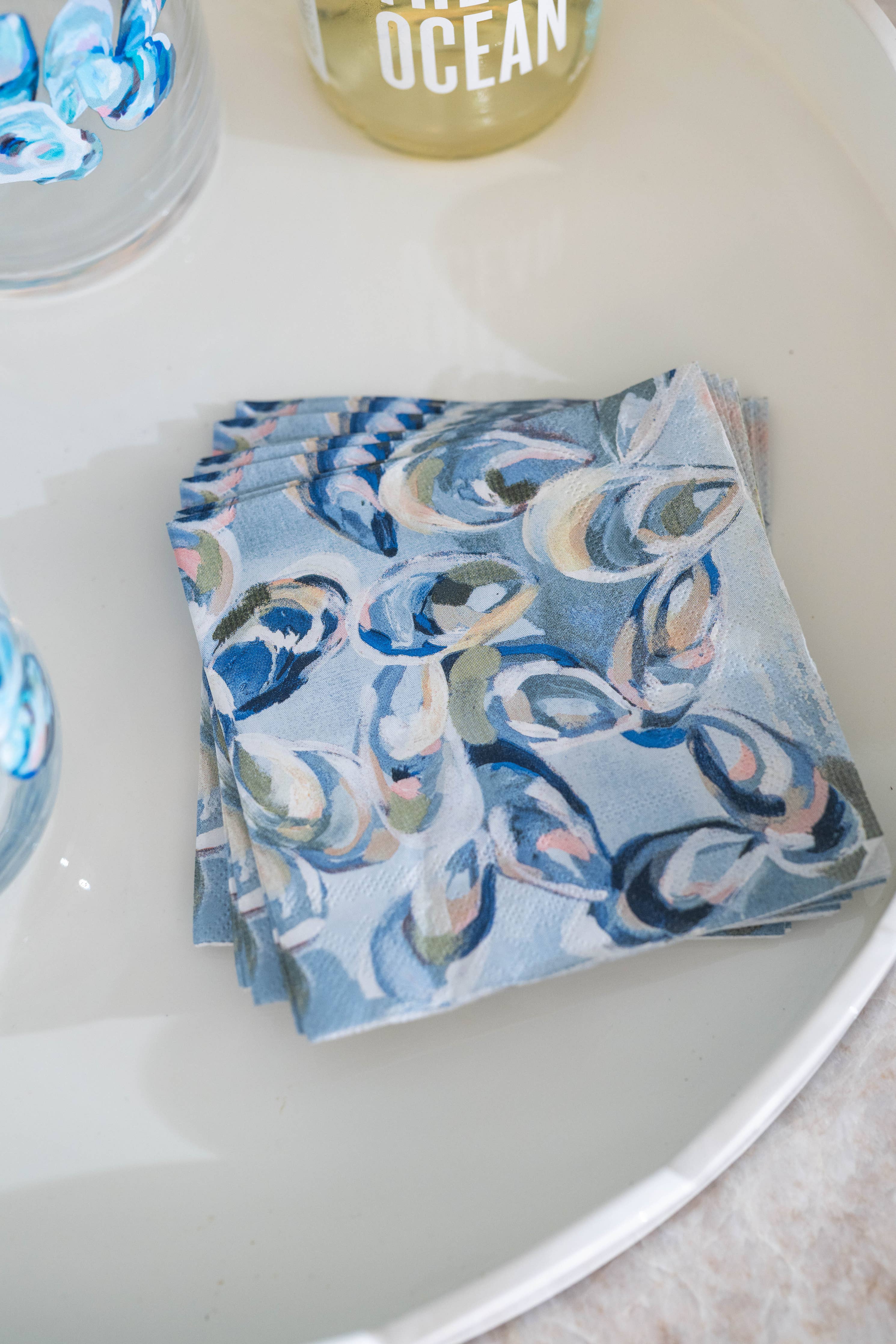 KIM HOVELL Atlantic Reef Oyster Cocktail Napkins - Thumbnail 4