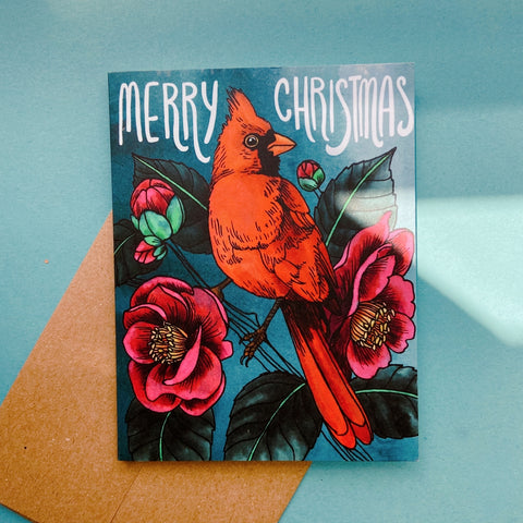 Merry Christmas Cardinal—Greeting Card