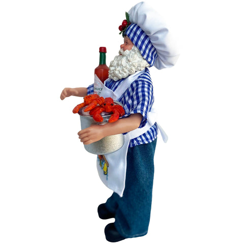 12" Seafood Boil Santa, detail - 318 Art & Frame