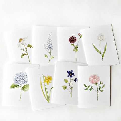 Assorted Garden Flowers Notecard Set