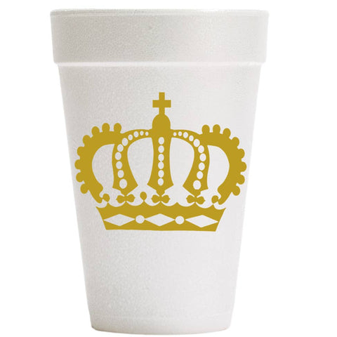 Mardi Gras Crown - Set of 10 Foam Cups