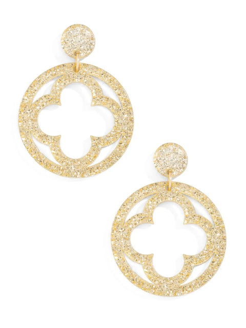 Open Clover Drop Earrings