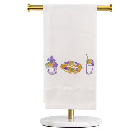 Mardi Party Hemstitch Hand Towel