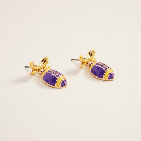Purple and Gold Gameday Earrings