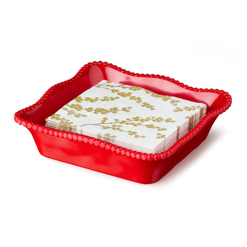 Perlette Red Melamine Cocktail Napkin Holder - 318 Art & Frame