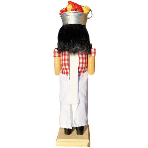 14" Let the Good Times Boil Nutcracker, back view - 318 Art & Frame