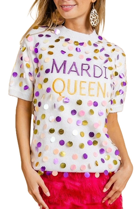 Mardi Gras Short Sleeve Pullover