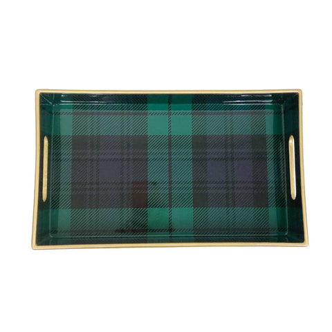 Blackwatch Plaid Resin Catchall Vanity Tray, styled - 318 Art & Frame