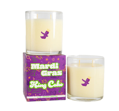 Mardi Gras King Cake Candle, 11 Ounce