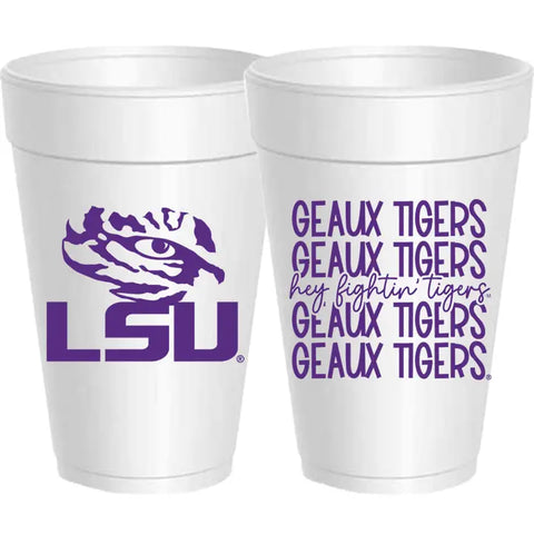 LSU Fightin' Tigers Styrofoam Cups