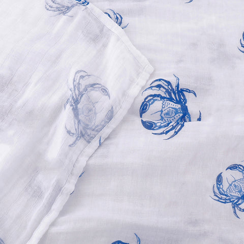 Blue Crab Swaddle Blanket - 318 Art Co.