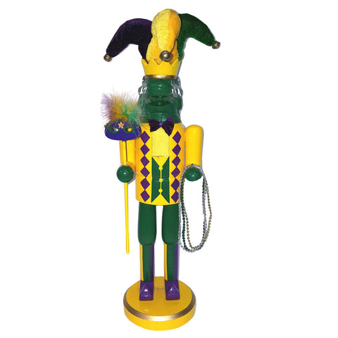 14" Mardi Gras Gator Nutcracker