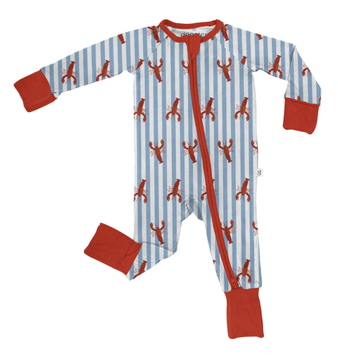 Little Pinchers Crawfish  - LS Convertible Zip PJs