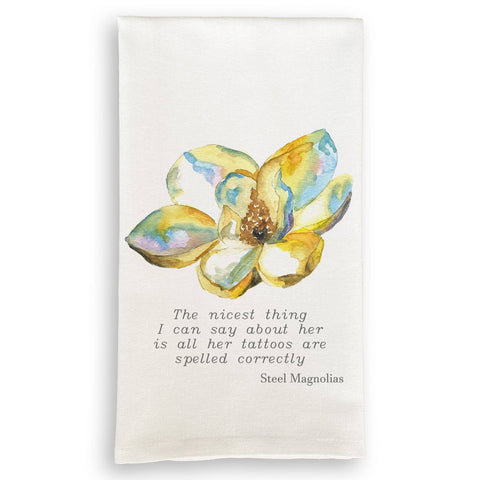 Magnolia with Quote Towel