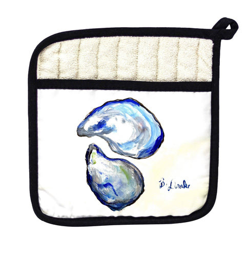 Blue Oysters Pot Holder