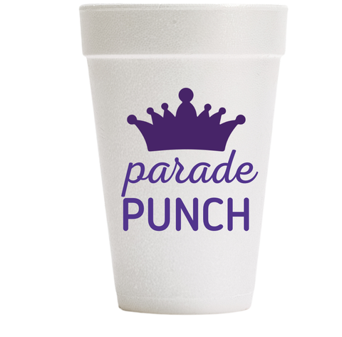 Parade Punch Mardi Gras Styrofoam Cups