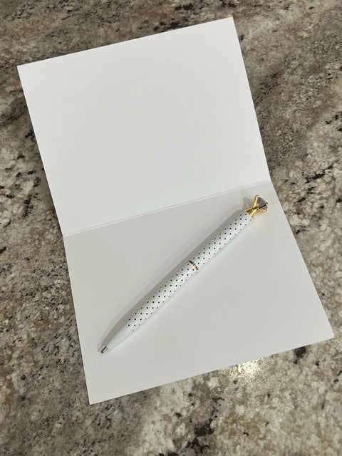 Gold Foil Navy Nativity Folded Notes