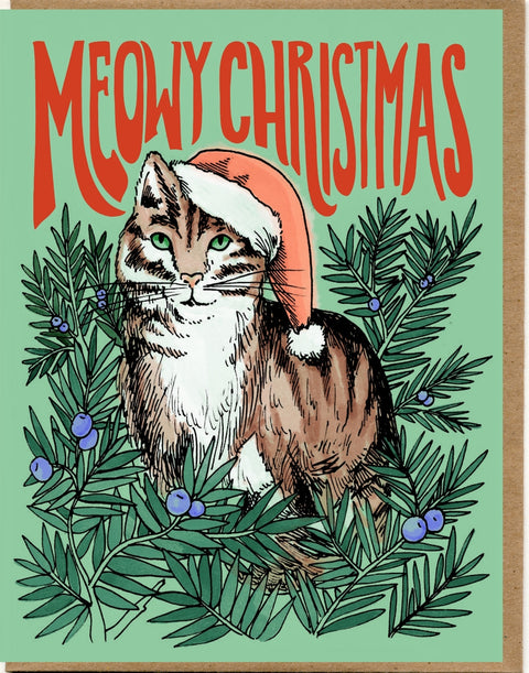 Meowy Christmas- Greeting Card