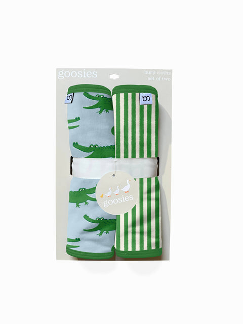 Blue Alligators - Burp Cloth Set