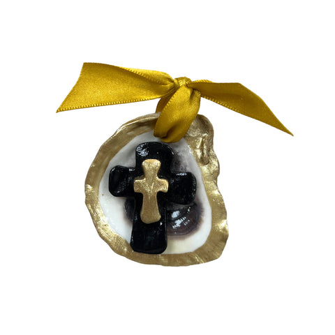 Oyster and Cross Ornament