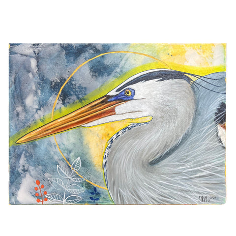 "Great Blue Heron" 12x16