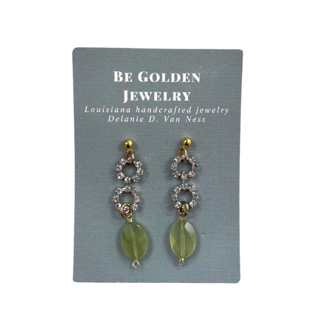 Quartz and Rhinestone Earrings