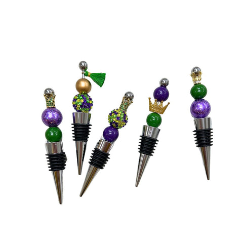 Mardi Gras Wine Stoppers