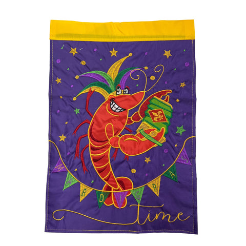 Mardi Gras Time Garden Flag