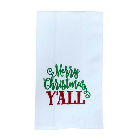 Merry Christmas Y'all Kitchen Towel