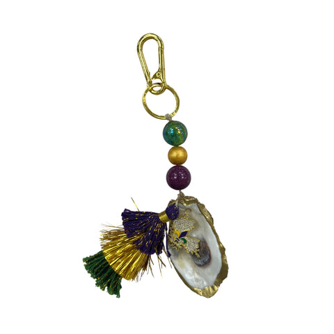 Mardi Gras Oyster Keychain